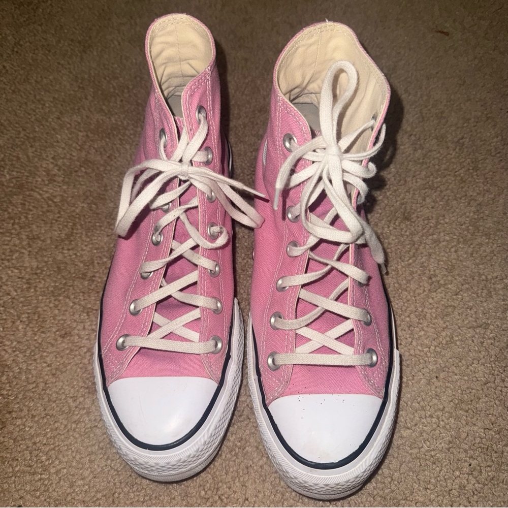 PINK PLATFORM HIGH TOP CONVERSE